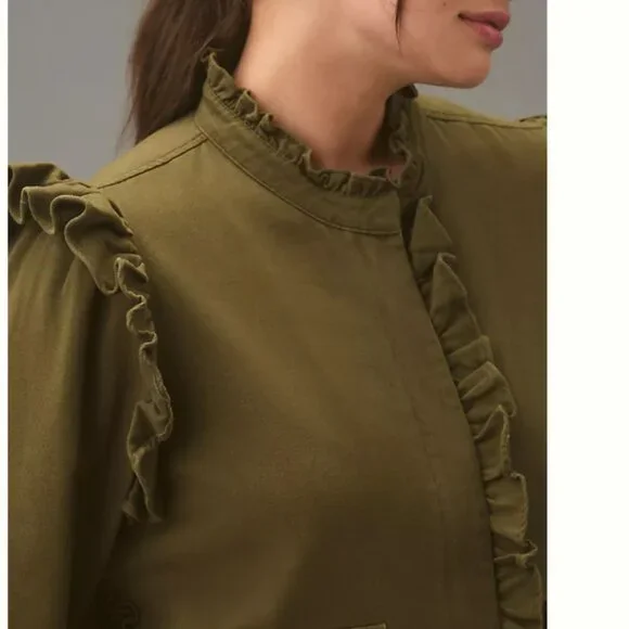 Brand New DOLAN Ruffled Utility Jacket - Picture 5 of 13